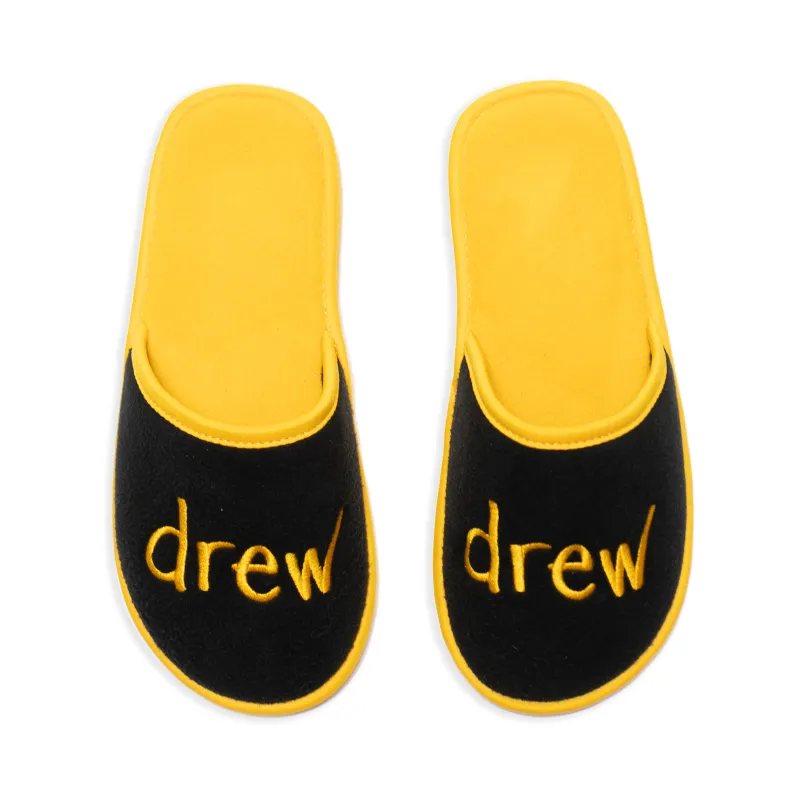 scribble platform slipper - black sold by DREW