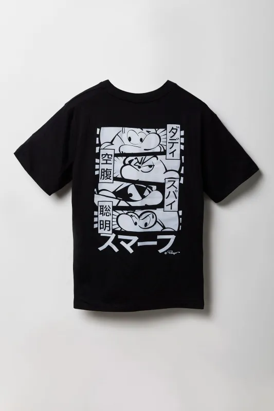 T-shirt coupe garçonne à imprimé Smurf Cartoon sold by Urban Planet
