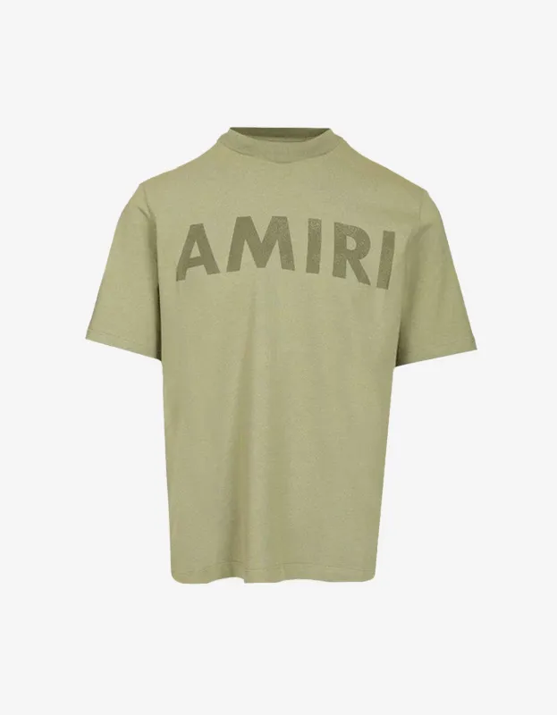 Amiri Green Stencil Logo T-Shirt sold by Zoo Fashions