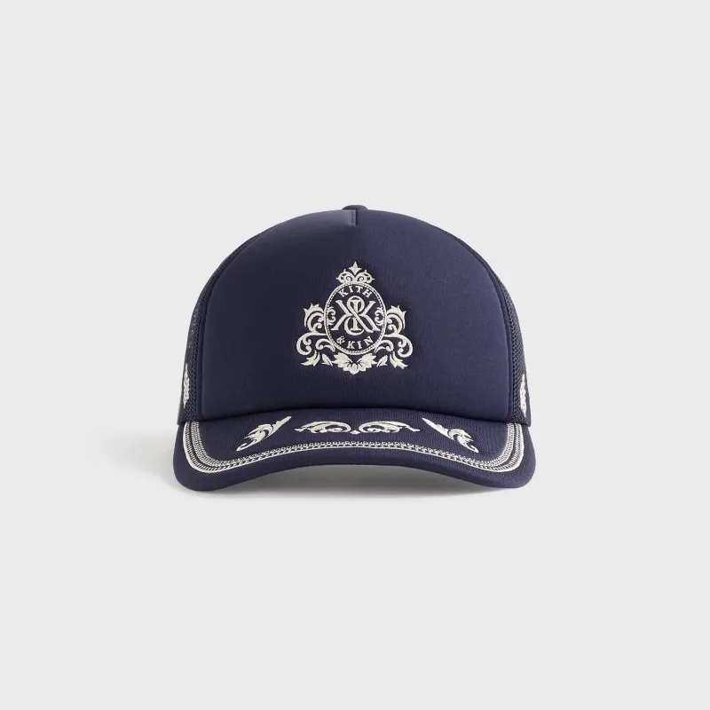 Kith Embroidered Nolan Trucker Hat - Nocturnal sold by Kith