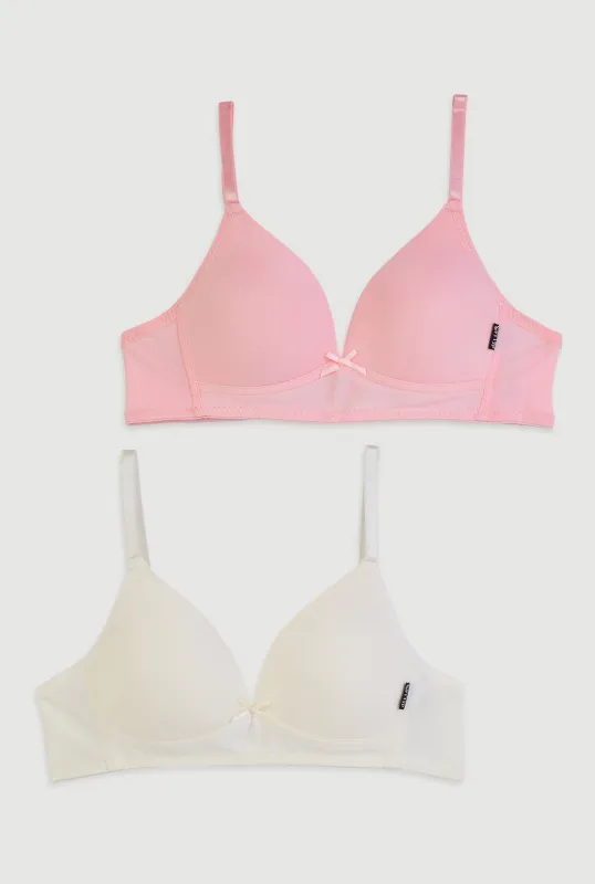 Girls Seamless Wireless Bras 2 Pack sold by Rainbow