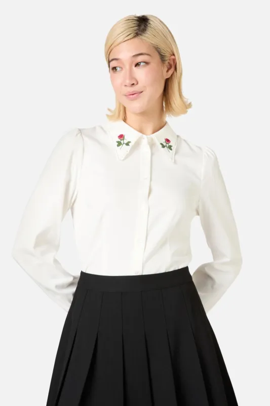 Rose Bud Embroidered Blouse sold by Princess Highway
