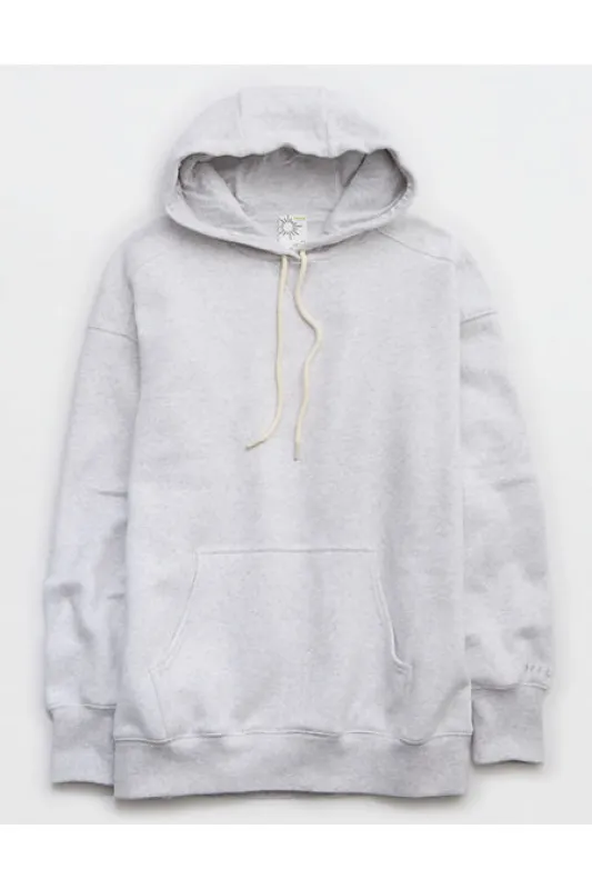OFFLINE By Aerie Cloud Fleece Oversized Hoodie Women's Light Heather Gray XS sold by American Eagle