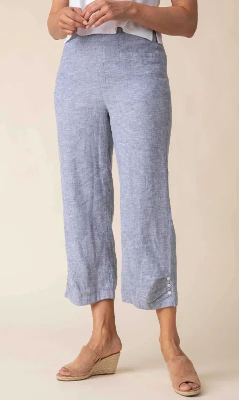 Pleat Button Capri sold by Revolution Boutique