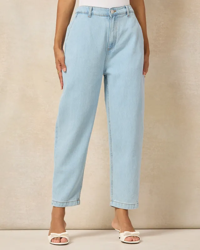 Women Blue High Waist Jeans sold by Redtag