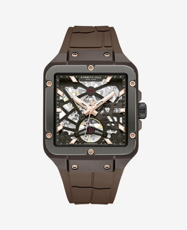 Skeleton Automatic Silicone Watch sold by Kenneth Cole
