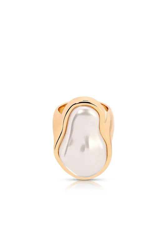 Sea-born Pearl Ring sold by ettika