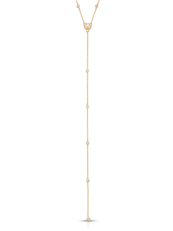 Santorini Shell Lariat sold by ettika