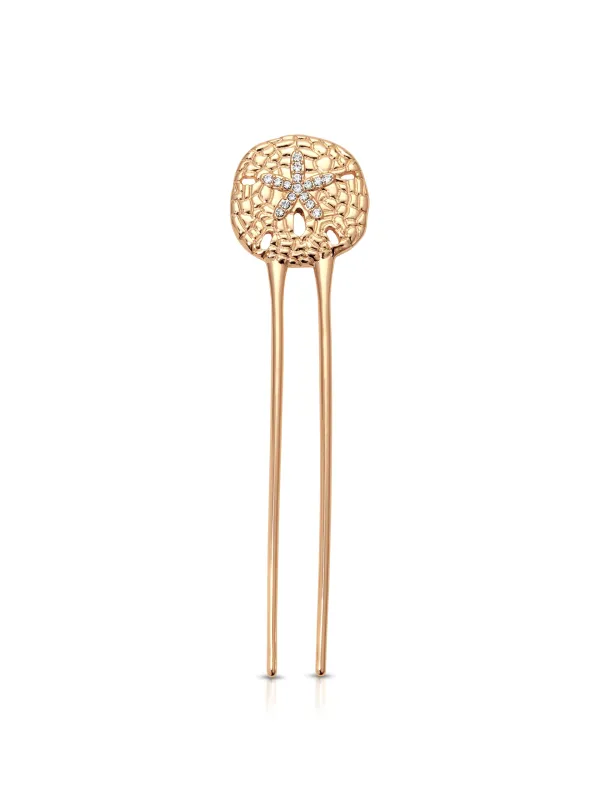 Sand Dollar Hair Pin sold by ettika