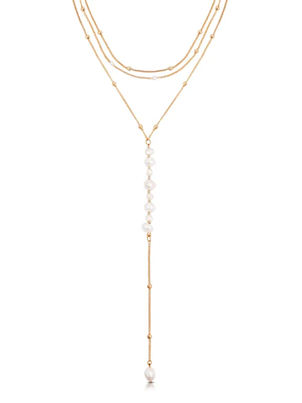Coastal Pearl Lariat sold by ettika