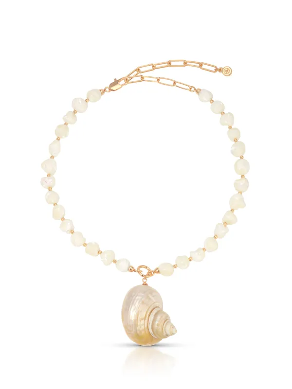 Sunken Treasure Shell Necklace sold by ettika