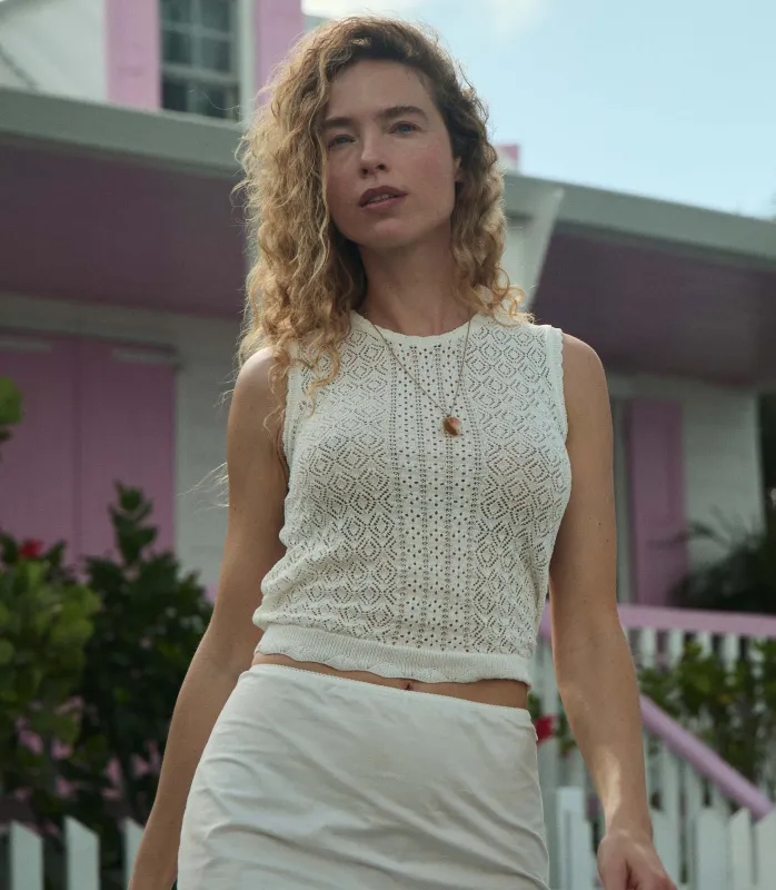 LEA TOP -- IVORY sold by Doen