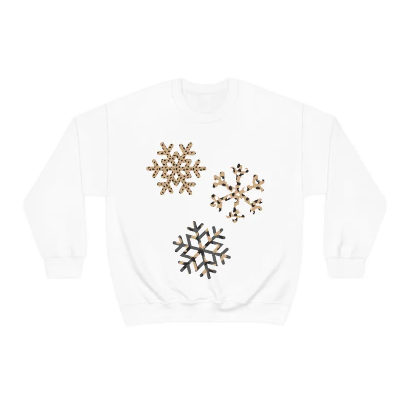 Leopard Snowflakes Unisex Sweatshirt sold by Always Stylish Mama