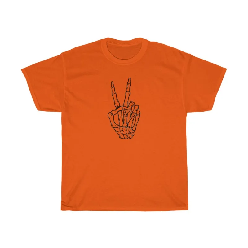 Peace Sign Skeleton Hand Unisex Tee (Matching) sold by Always Stylish Mama