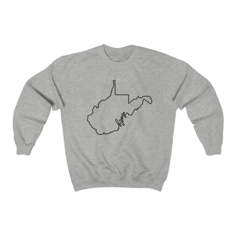 West Virginia Home Crewneck Sweatshirt sold by Detailed Threads Boutique