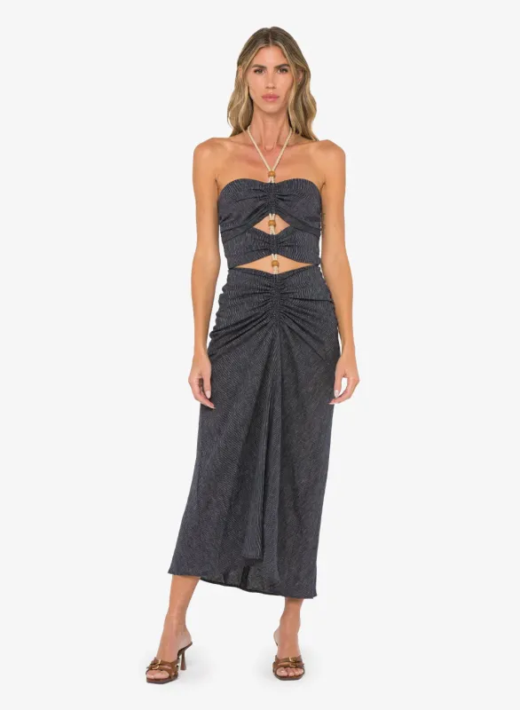 JBQ - Montauk Dress - Midnight Stripe sold by Jessie Boutique