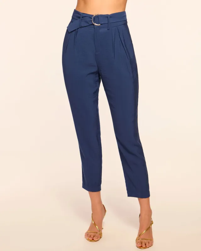 Ramy Brook - Miley Belted Ankle Length Pant - Spring Navy sold by Jessie Boutique