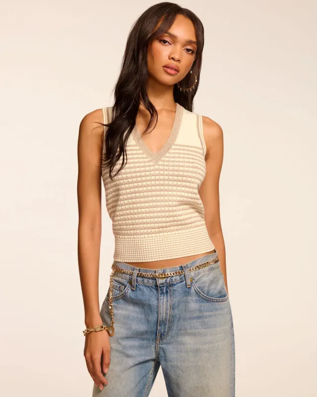 Ramy Brook - Elle V-Neck Knit Tank Top - Sandstone Textured sold by Jessie Boutique