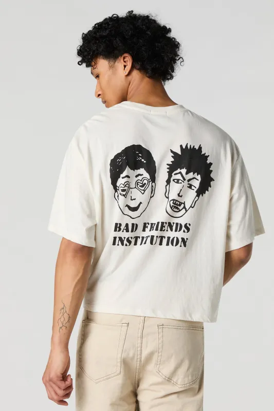 T-shirt carré à imprimé Bad Friends Institution sold by Urban Planet