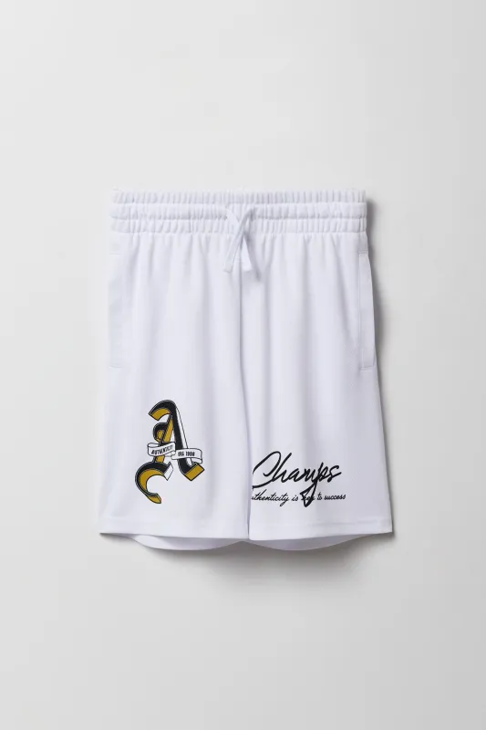Short de basket-ball en filet imprimé pour garçons sold by Urban Planet