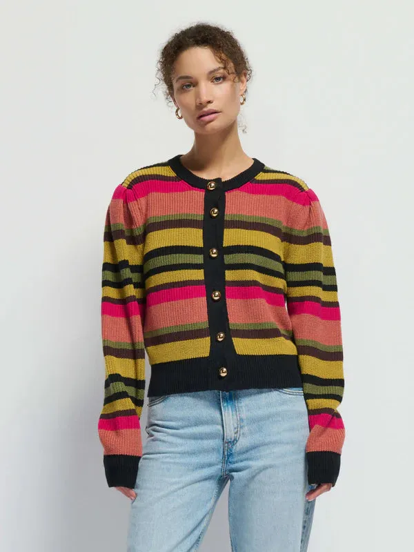 Nation LTD - Carmela Cardigan - Vintage Stripe sold by Jessie Boutique