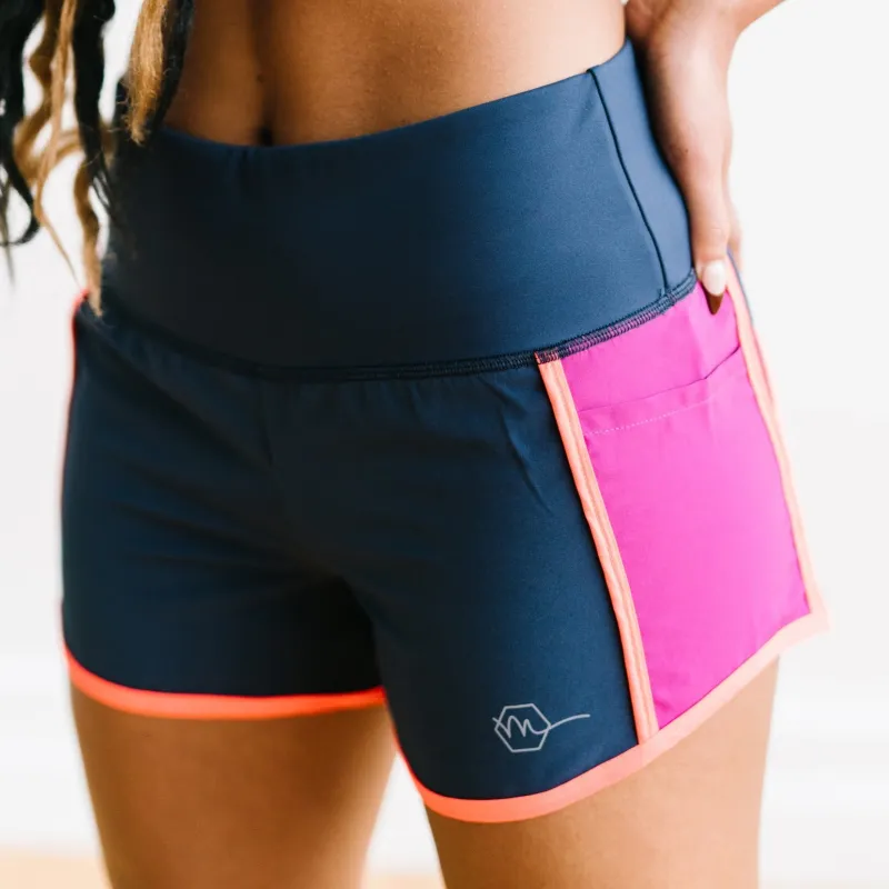 Elite Shorts - 3.5'' - Navy Colorblock sold by Maven Thread