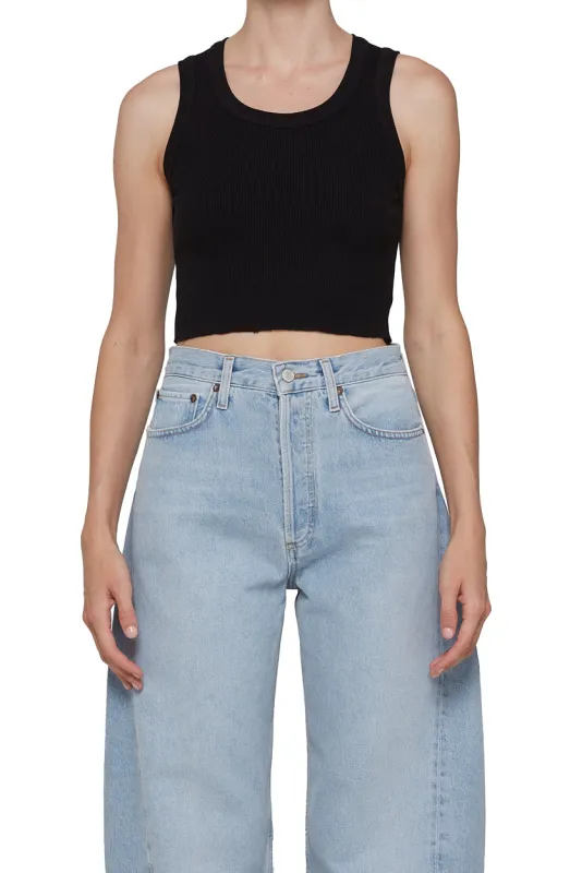 Agolde - Cropped Poppy Tank - Black sold by Jessie Boutique