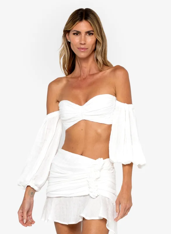 JBQ - Dahlia Top - White sold by Jessie Boutique