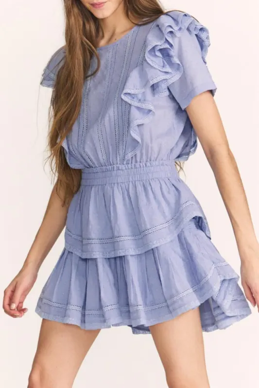 Loveshackfancy - Natasha Dress - Heather Blue sold by Jessie Boutique