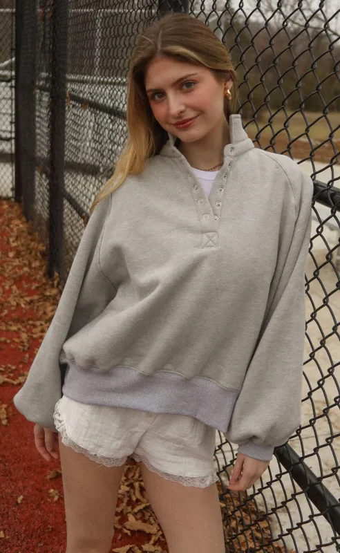 rise above sweater - grey sold by RIFFRAFF