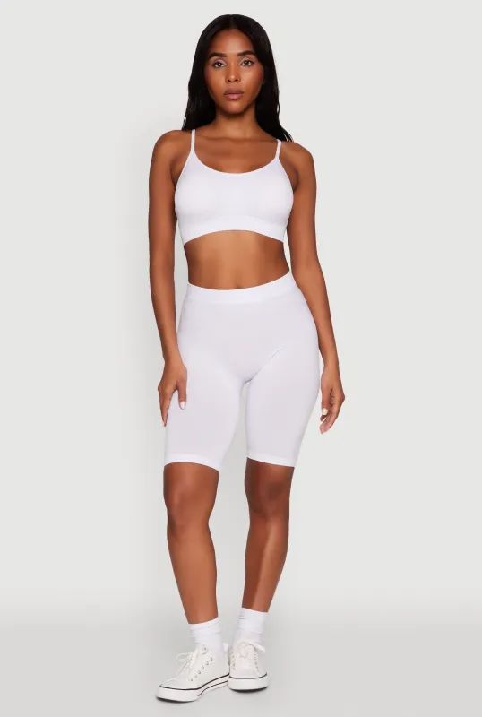 High Waist Seamless Biker Shorts sold by Rainbow