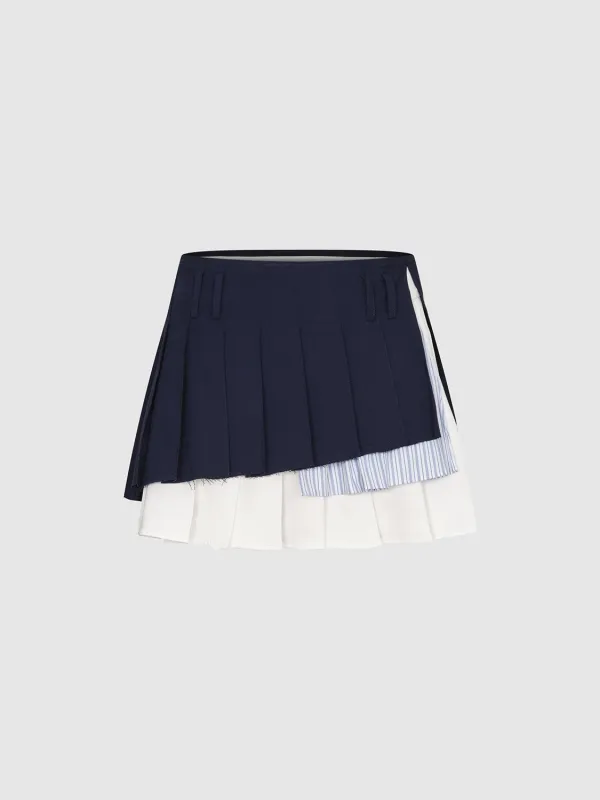 Paneled Mini A-Line Skirts sold by Urban Revivo