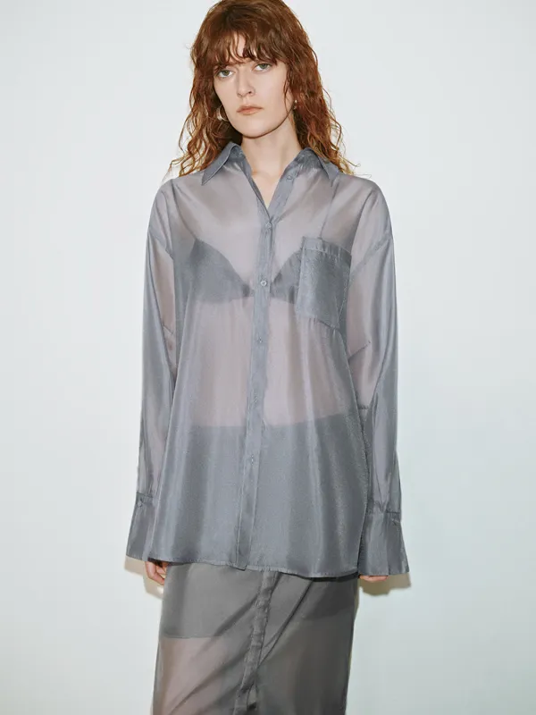 Sheer Button Up Shirts sold by Urban Revivo