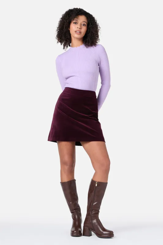 Stella Velvet Mini Skirt sold by Princess Highway