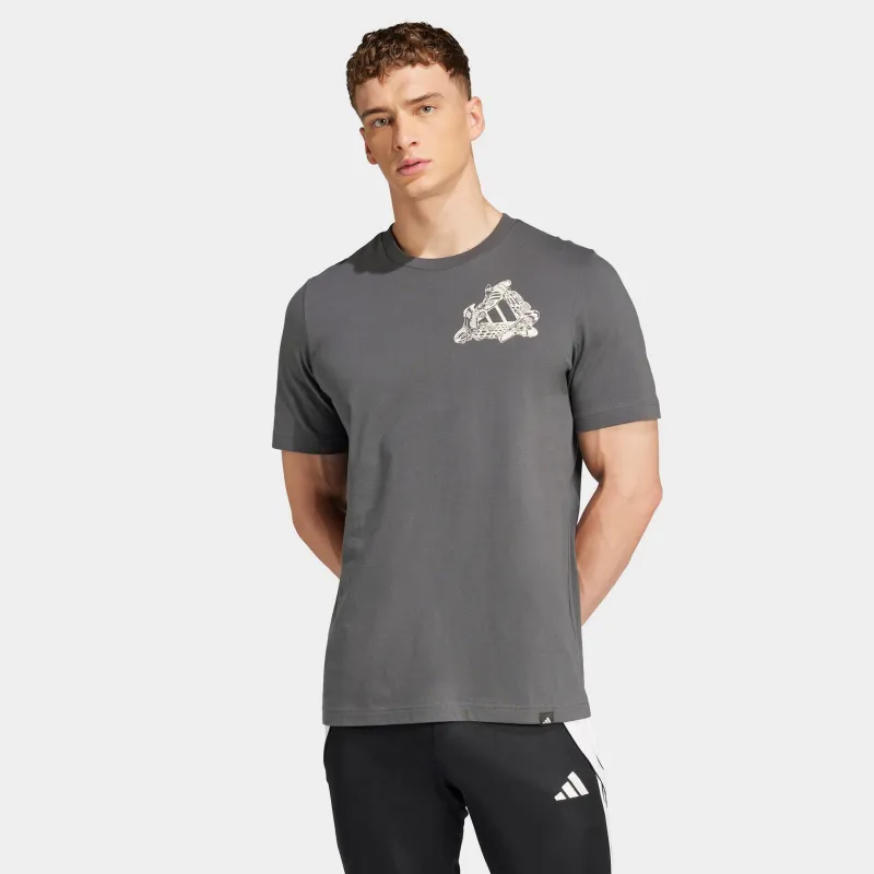 adidas Fun Kicks Graphic T-Shirt / Grey Six sold by JD Sports
