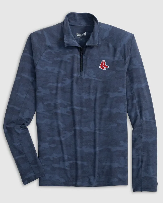Boston Red Sox Patton Performance Camo 1/4 Zip - Cooperstown Logo sold by Johnnie-O