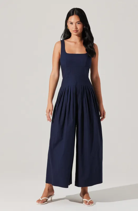 Aeryn Pleated Wide Leg Jumpsuit sold by Astr