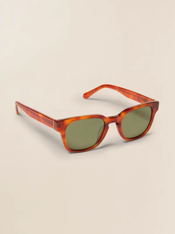 J. Utah Sunglasses - Amber Tortoise sold by Faherty