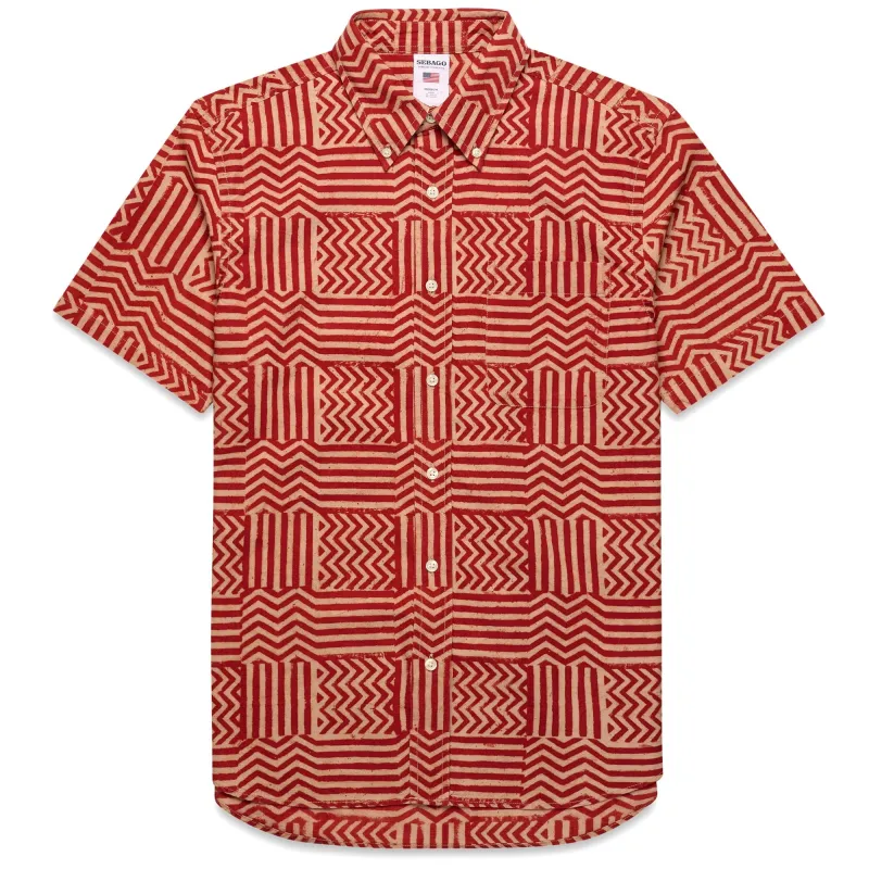 DUCKTRAPRIVER - SHIRTS - Button  Down - Unisex - PINK-DK RED FANCY sold by Sebago