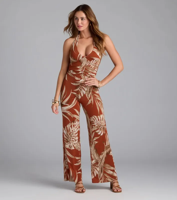 Sunny POV Tropical Print Jumpsuit sold by Windsor