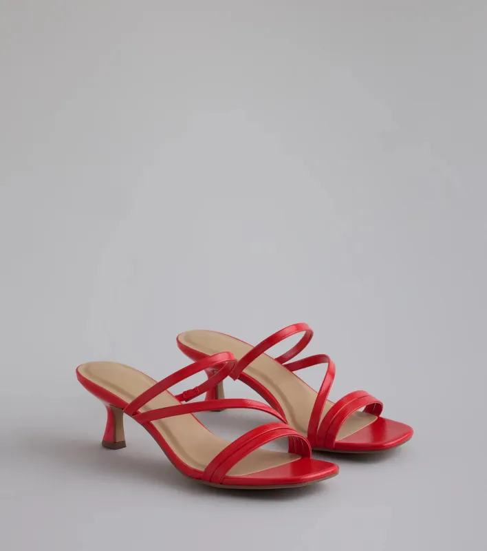 Cute Attitude Strappy Kitten Heel Mules sold by Windsor