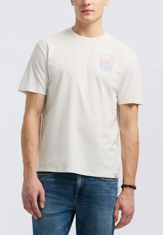 Torpoint Men's Graphic T-Shirt with Gin & Tonic Print, Milk - BM24654 sold by Buffalo David Bitton