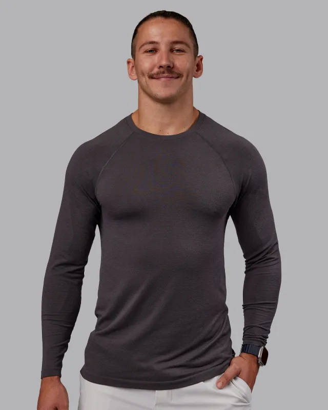 AeroFLX+ Seamless Long Sleeve Tee - Dark Storm/Dark Storm sold by LSKD