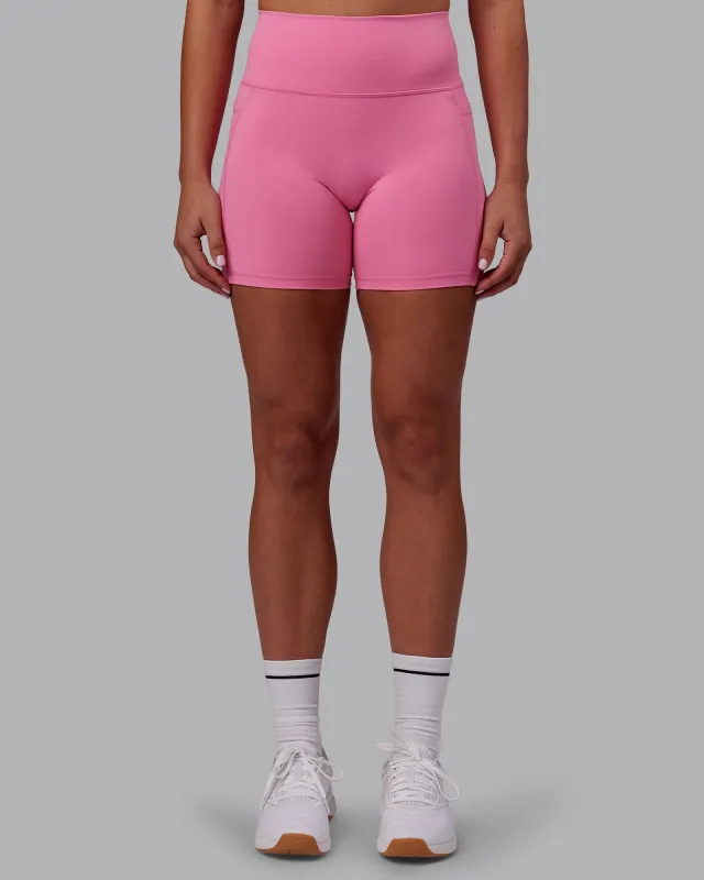 Fusion Ultra High-Rise 6" Short Pockets - Candy Pink sold by LSKD