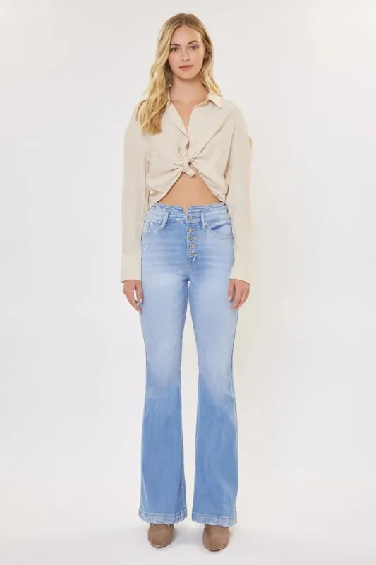 Kancan Curvy High Rise Flare Jeans sold by Roxie’s Picks