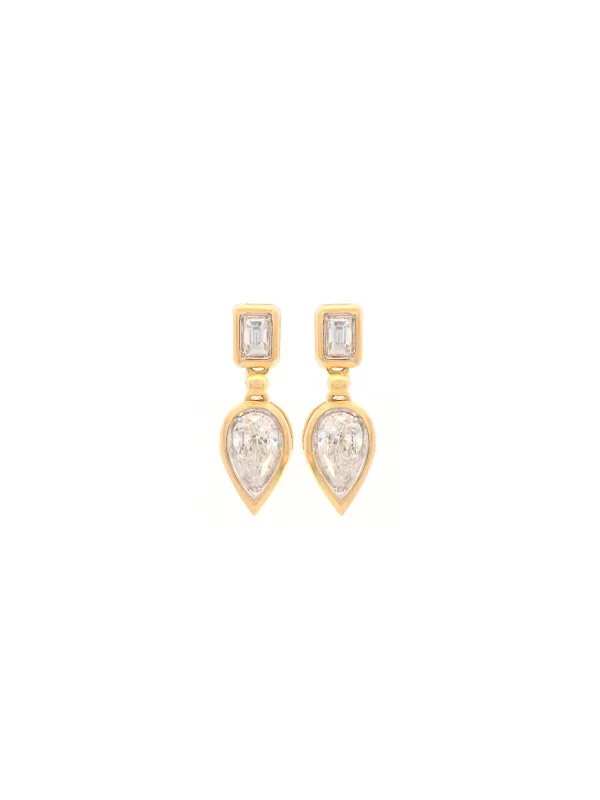 0.75ct Diamond 14K Gold Dangle Drop Earrings sold by Wish Fine Jewelry