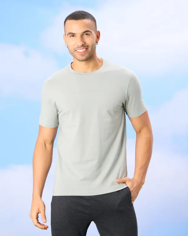 Men Grey Solid Active T-Shirt sold by Redtag