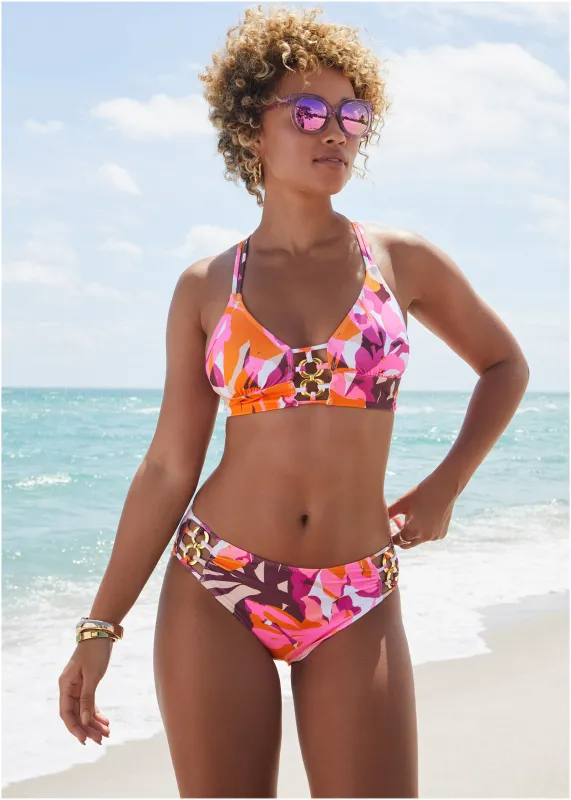 Bold Triangle Top - Desert Floral sold by VENUS
