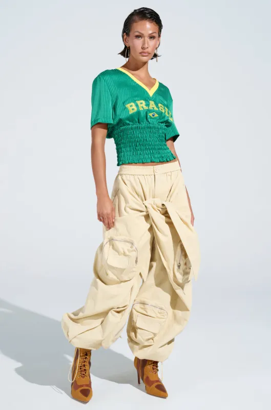 DO THE MOST TIE FRONT PANT sold by AKIRA