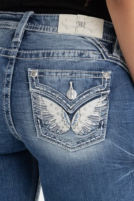 Destinee Wing Bootcut Jeans sold by Miss Me